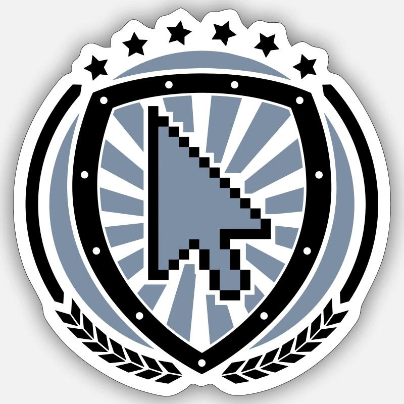 Maus Cursor Emblem Sticker Größe S (10 x 10 cm)