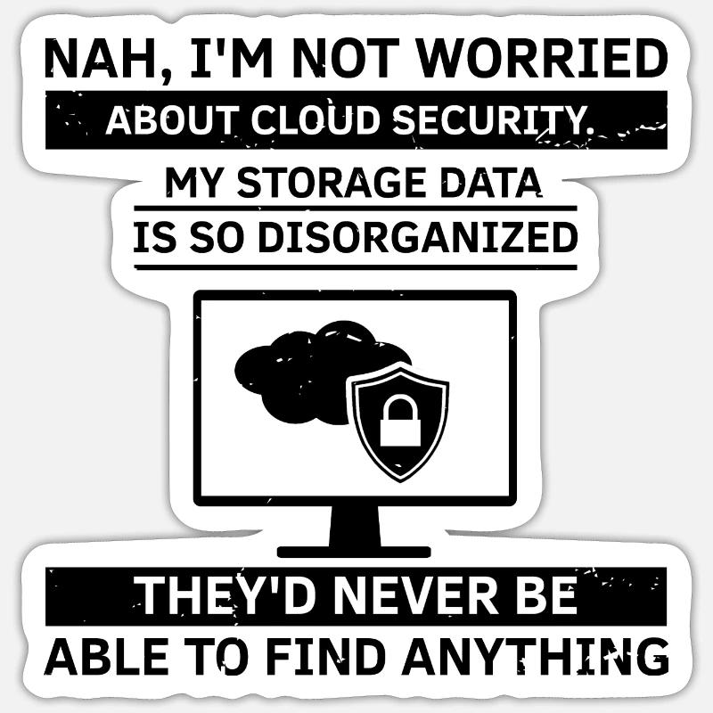 Cyber Security Design for IT Security and Hackers - Sticker size S (10 x 10 cm) - white matte