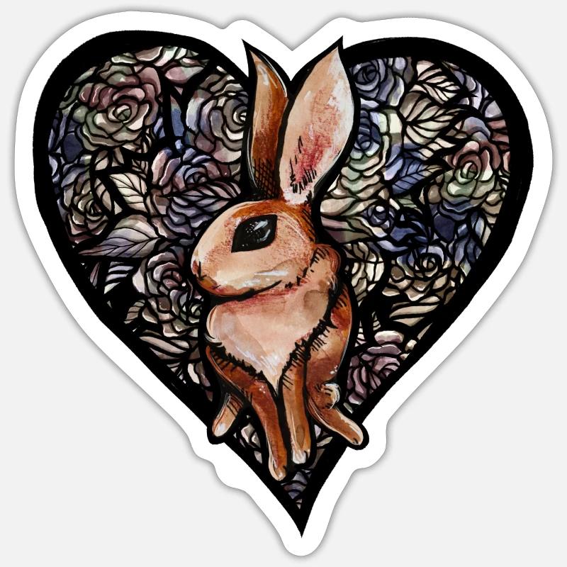 Rabbit - Sticker size S (10 x 10 cm) - white matte