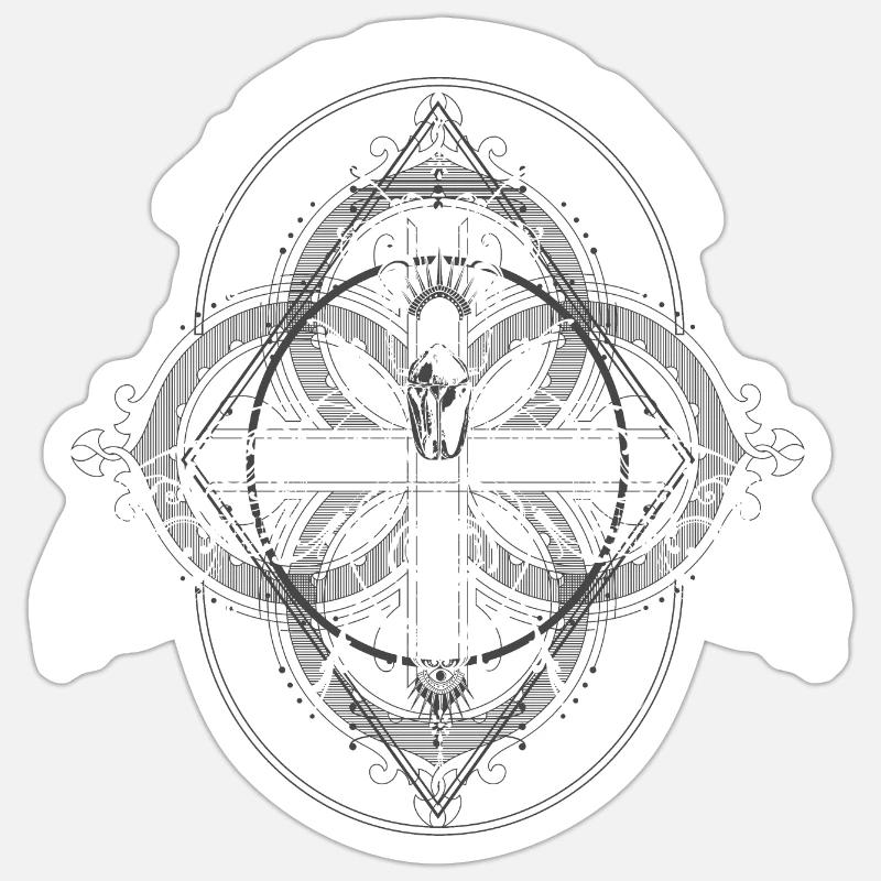 Insekten Muster Psychedelisch Bug Pattern - Sticker Größe S (10 x 10 cm) - Mattweiß