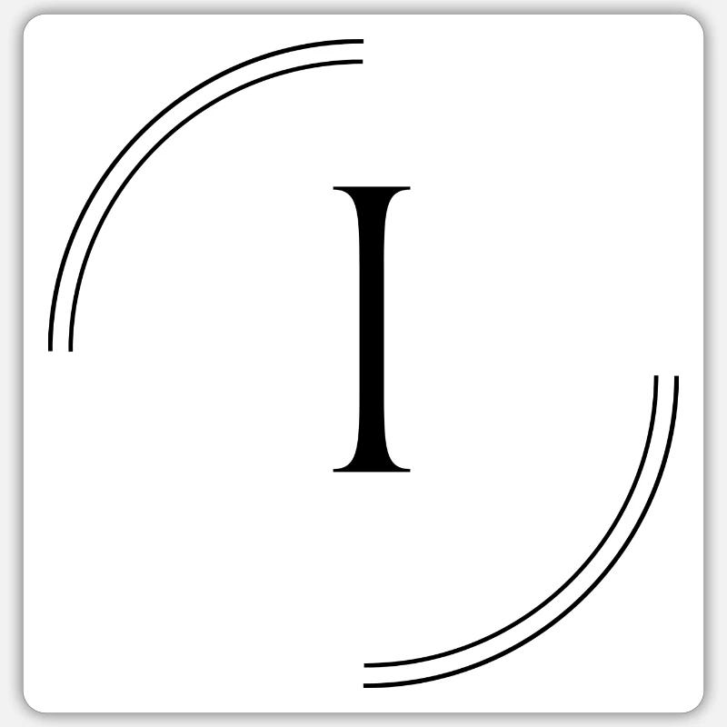 Buchstabe I Sticker Größe S (10 x 10 cm)