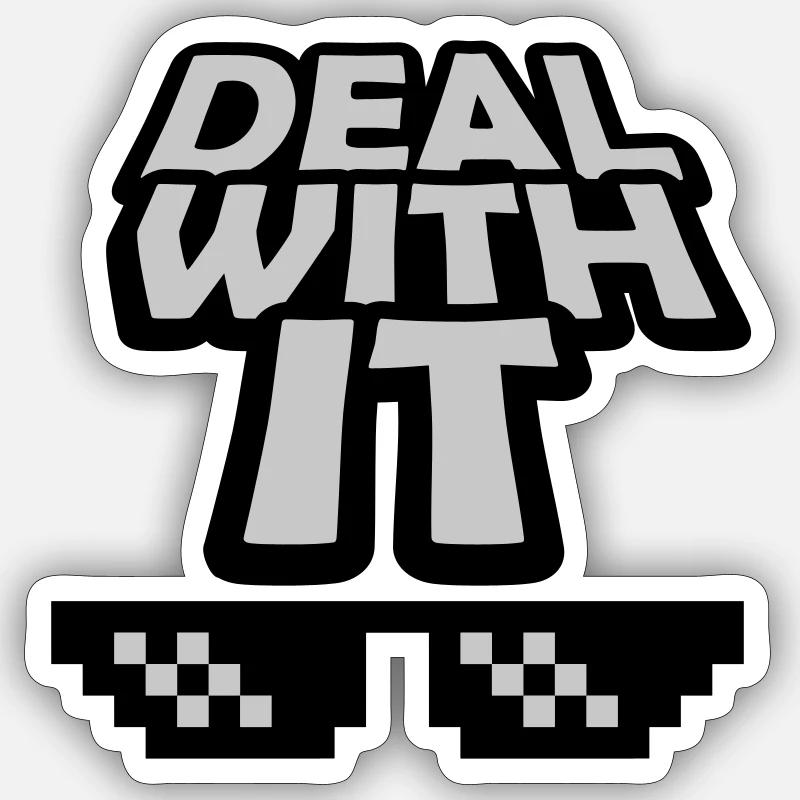 Traitez-le lettrage Sticker taille S (10 x 10 cm)