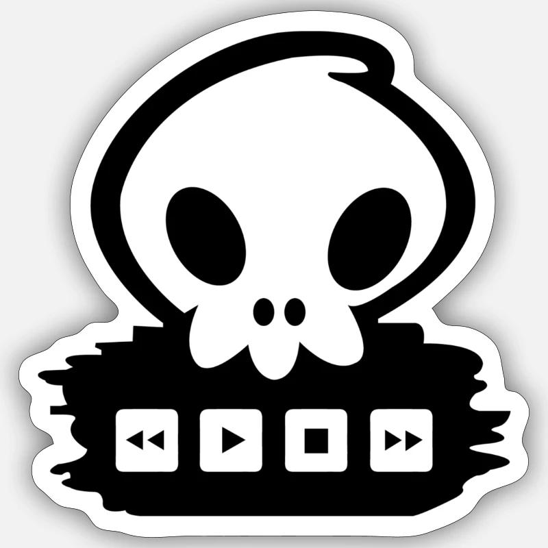 Bones - Sticker size S (10 x 10 cm) - white matte