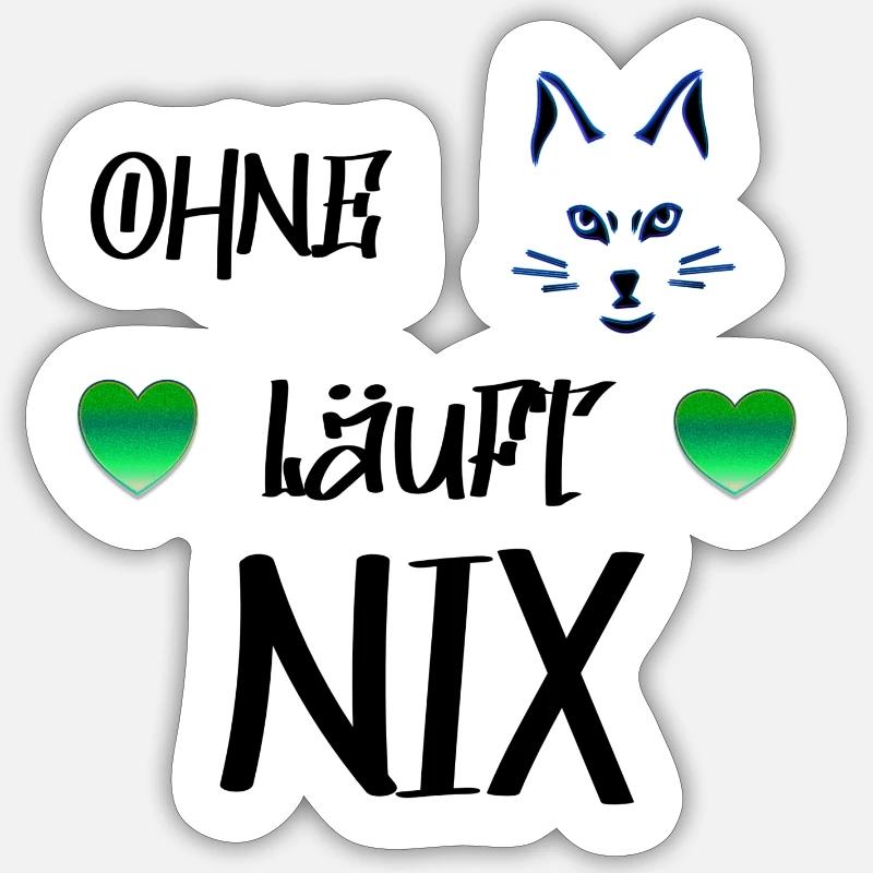 OHNE KATE läuft nix Sticker Größe S (10 x 10 cm)