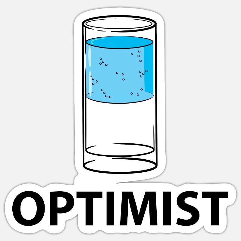Optimist - Getränk Sticker Größe S (10 x 10 cm)