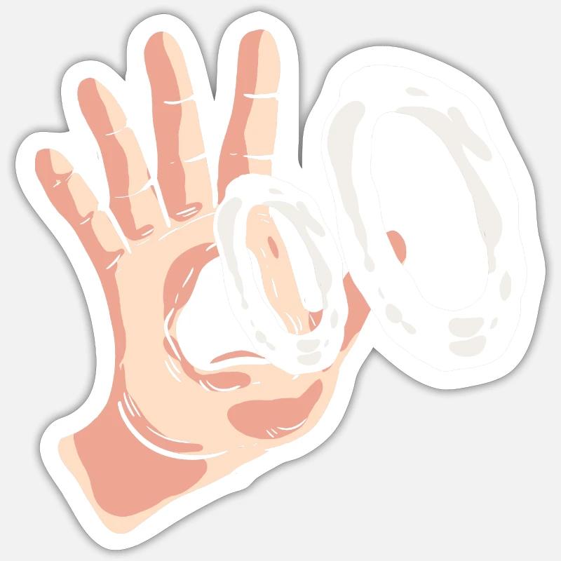 Vaping Hand Nikotinabhängig Geschenk Sticker Größe S (10 x 10 cm)