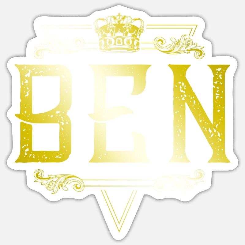 Benoît - Sticker taille S (10 x 10 cm) - blanc mat