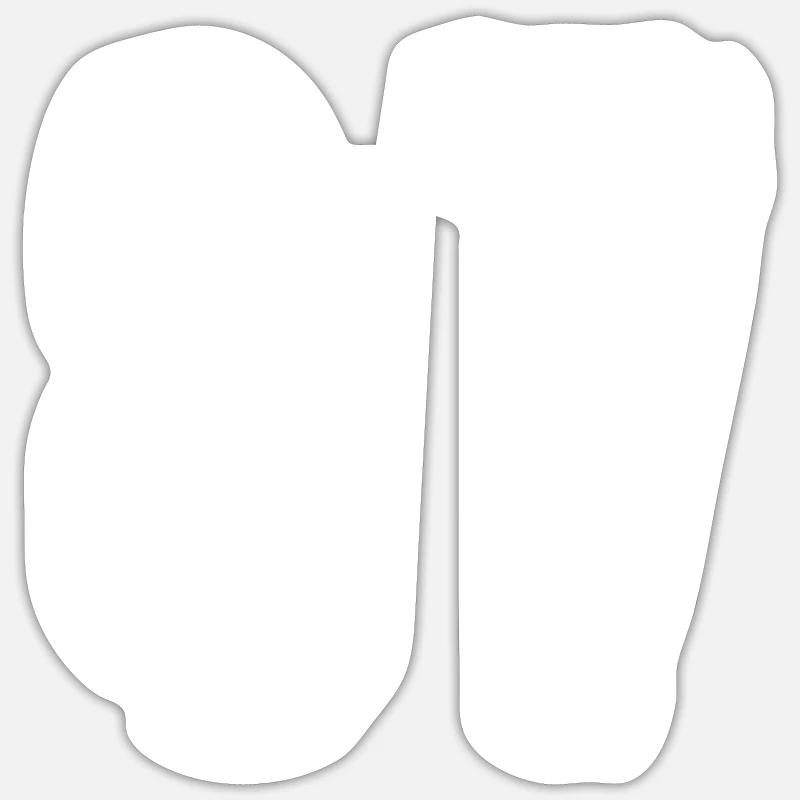 87 Number jersey - Sticker size S (10 x 10 cm) - white matte