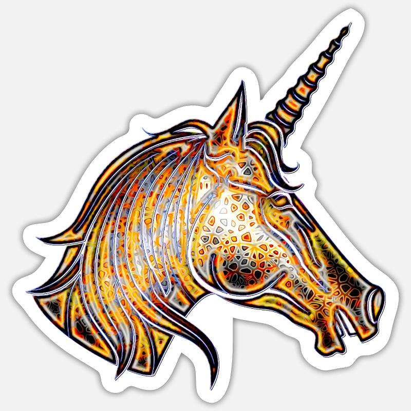 Einhorn Nr. 2 - Design A Sticker Größe S (10 x 10 cm)