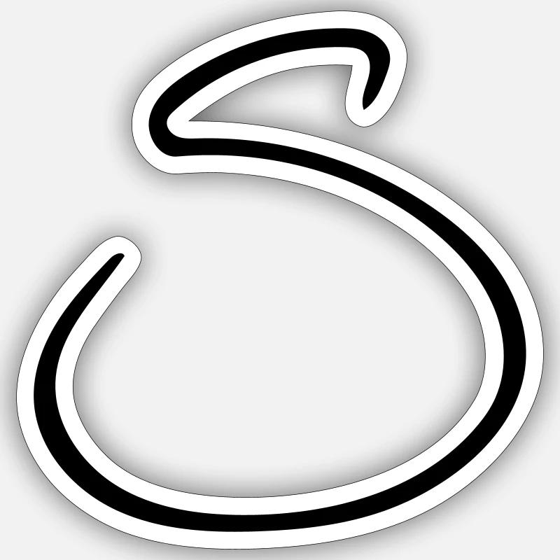 Das S - Sticker Größe S (10 x 10 cm) - Mattweiß