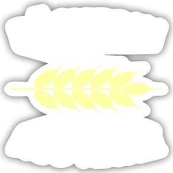 Bäckerin aus Ähre - Sticker Größe S (10 x 10 cm) - Mattweiß - Vorne