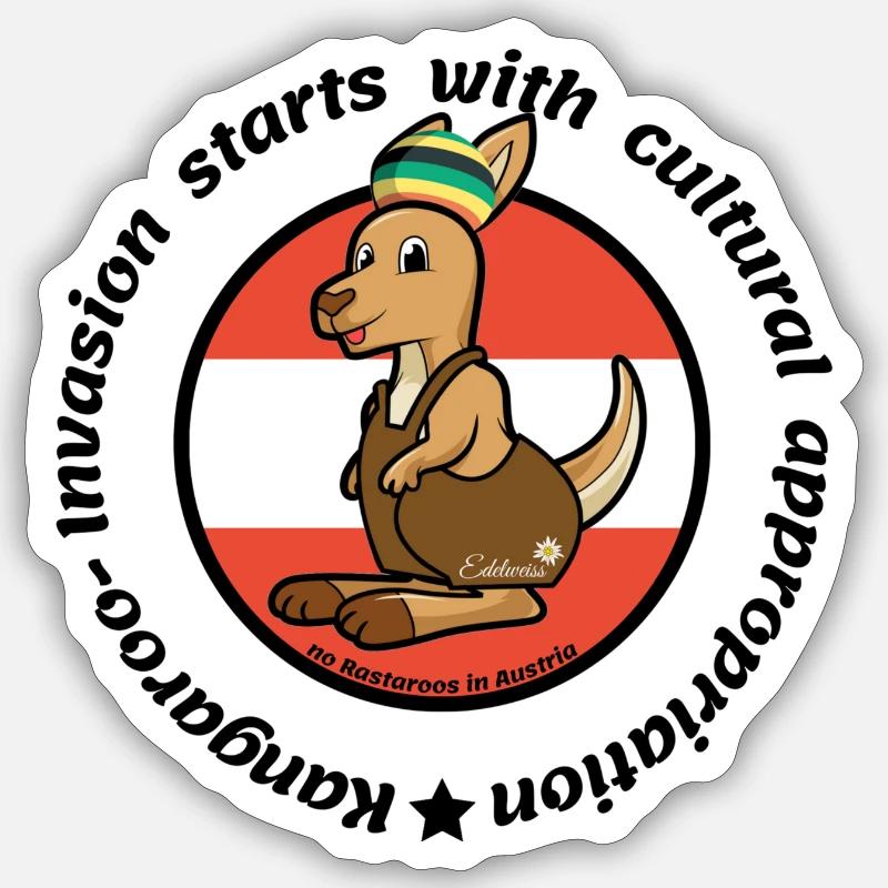 Rastaroo Sticker size S (10 x 10 cm)