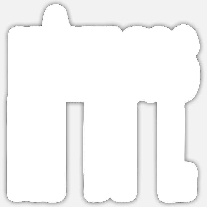 même pas mal - Sticker taille S (10 x 10 cm) - blanc mat