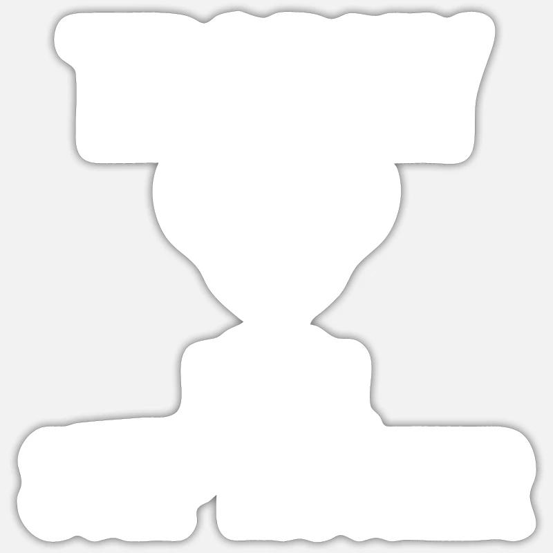 Trophäe Stiefmutter - Sticker Größe S (10 x 10 cm) - Mattweiß