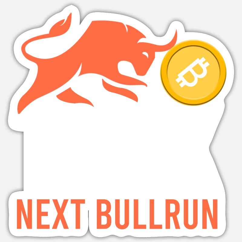 100x next Bullrun - Sticker size S (10 x 10 cm) - white matte