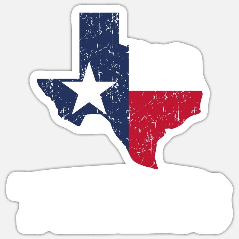 Texas - Sticker size S (10 x 10 cm) - white matte
