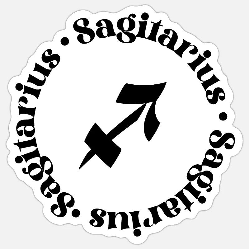 Sternzeichen | Schütze - Sticker Größe S (10 x 10 cm) - Mattweiß