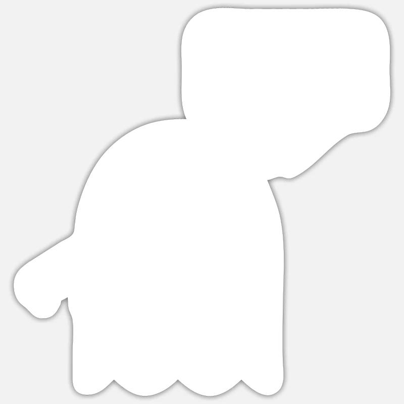 fantôme hué - Sticker taille S (10 x 10 cm) - blanc mat