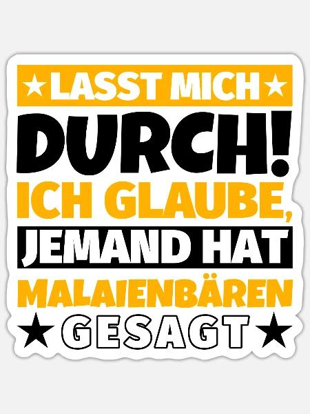 Malaienbären - Sticker Größe S (10 x 10 cm) - Mattweiß
