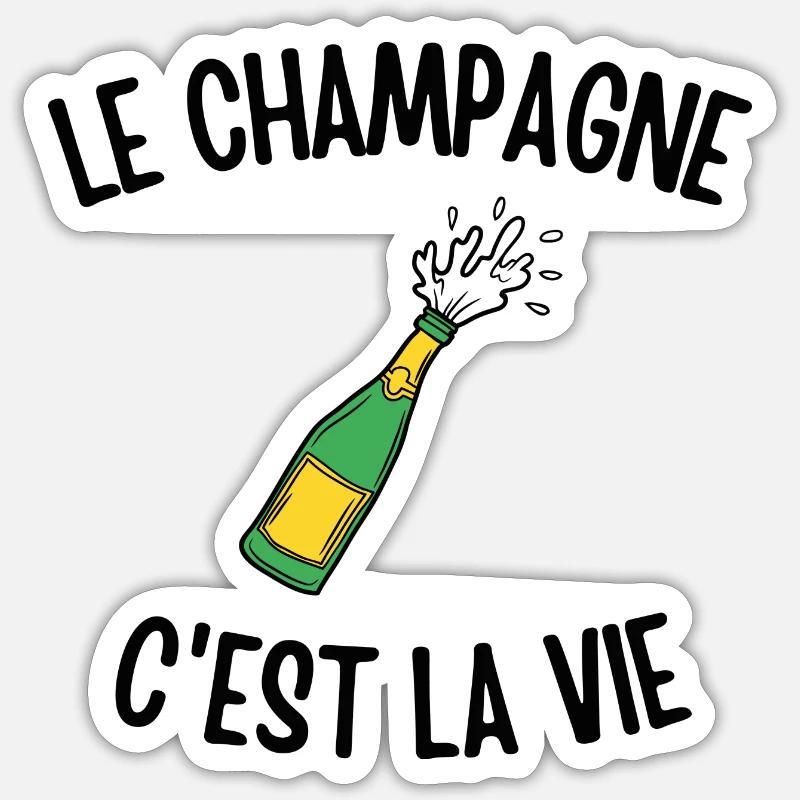 Le c'est la vie - Sticker taille S (10 x 10 cm) - blanc mat