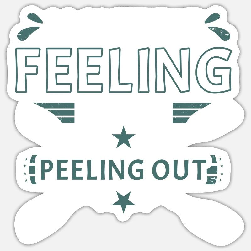 The Feeling Before Peeling Out Whitewater Kayaking Sticker size S (10 x 10 cm)