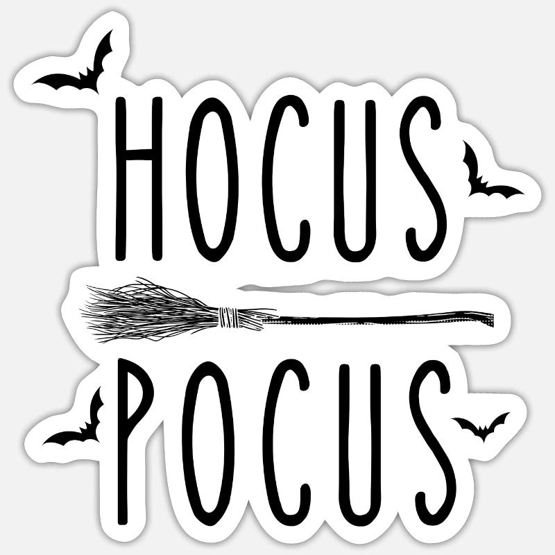 HOCUS POCUS - Sticker size S (10 x 10 cm) - white matte
