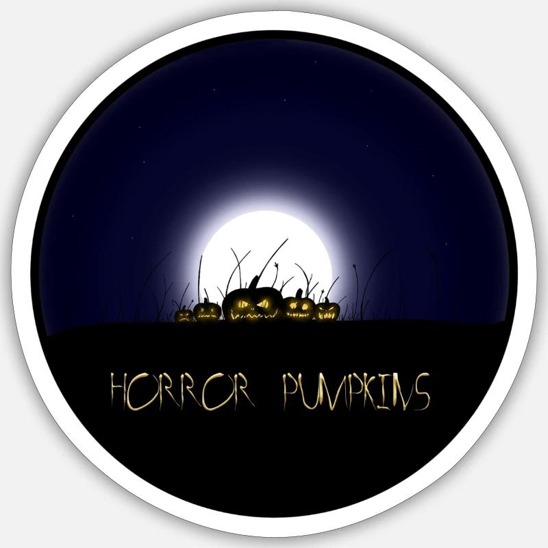 Horror Pumpkins - Sticker size S (10 x 10 cm) - white matte