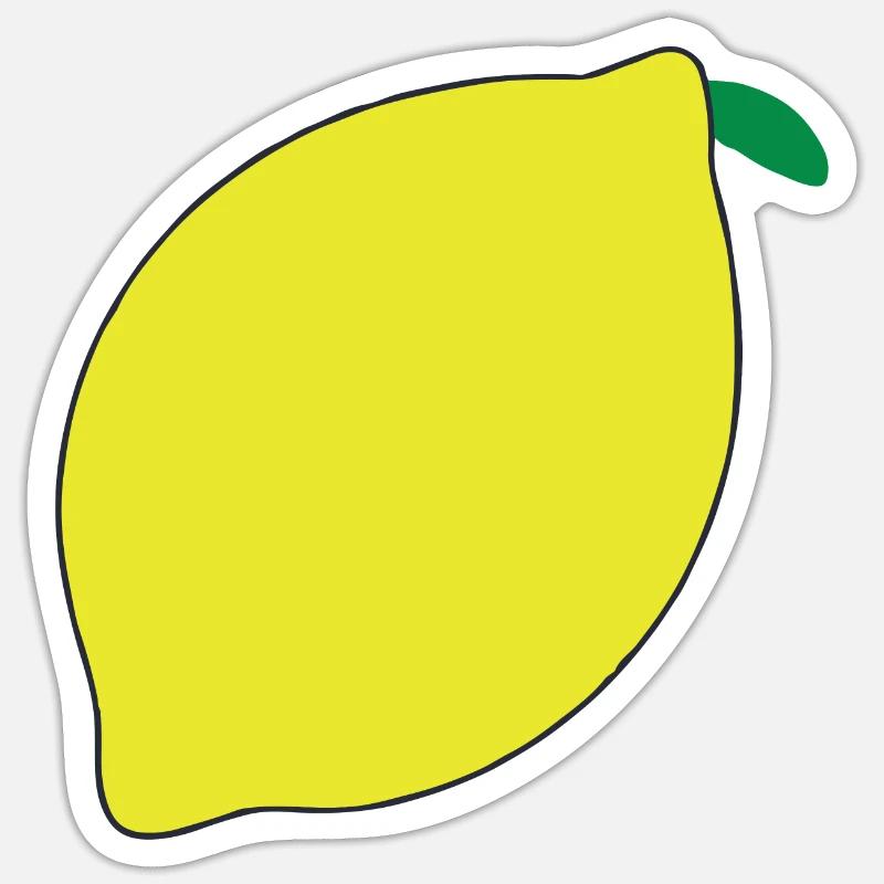 Zitrone Illustration Geschenkidee Sticker Größe S (10 x 10 cm)