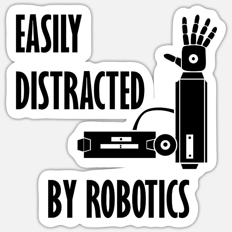 Robotical Engineering Mechanics Electronic - Sticker size S (10 x 10 cm) - white matte