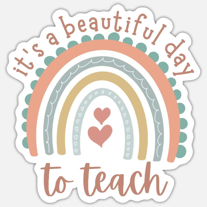 Lehrer Design - Sticker Größe S (10 x 10 cm) - Mattweiß