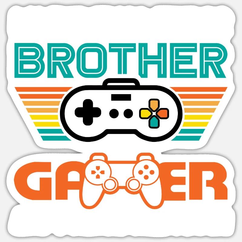 Conception de logo rétro vintage de jeu Sticker taille S (10 x 10 cm)