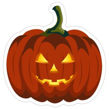 Pumpkin Halloween - Sticker size S (10 x 10 cm) - white matte - Front