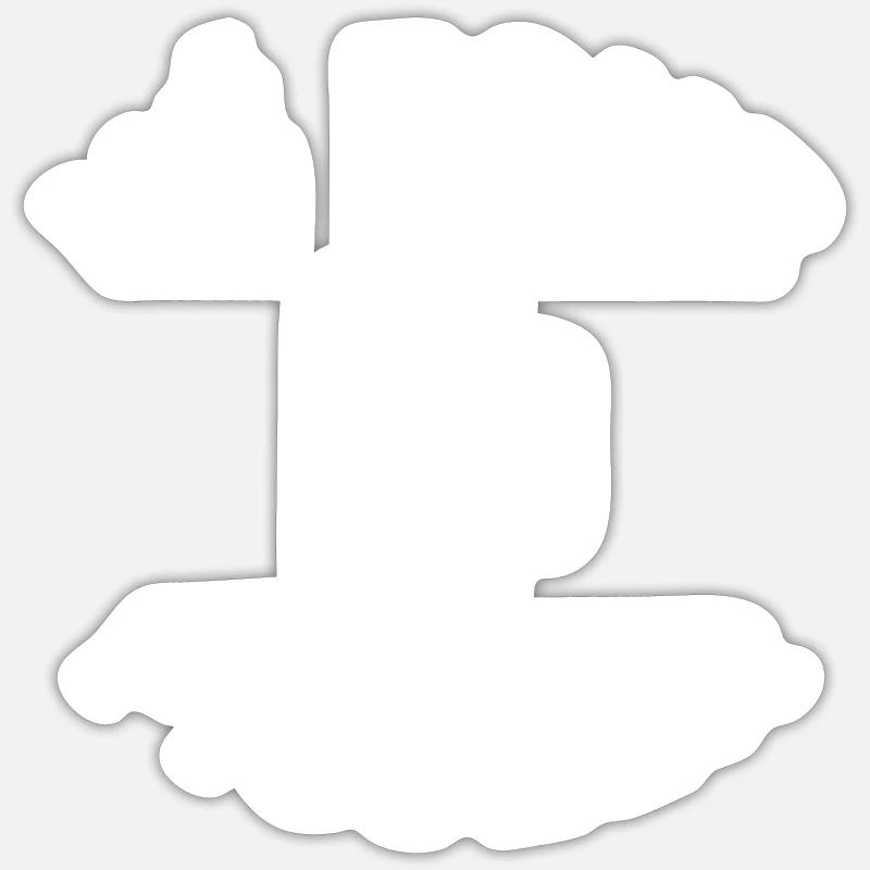 Né pour picoler - Sticker taille S (10 x 10 cm) - blanc mat
