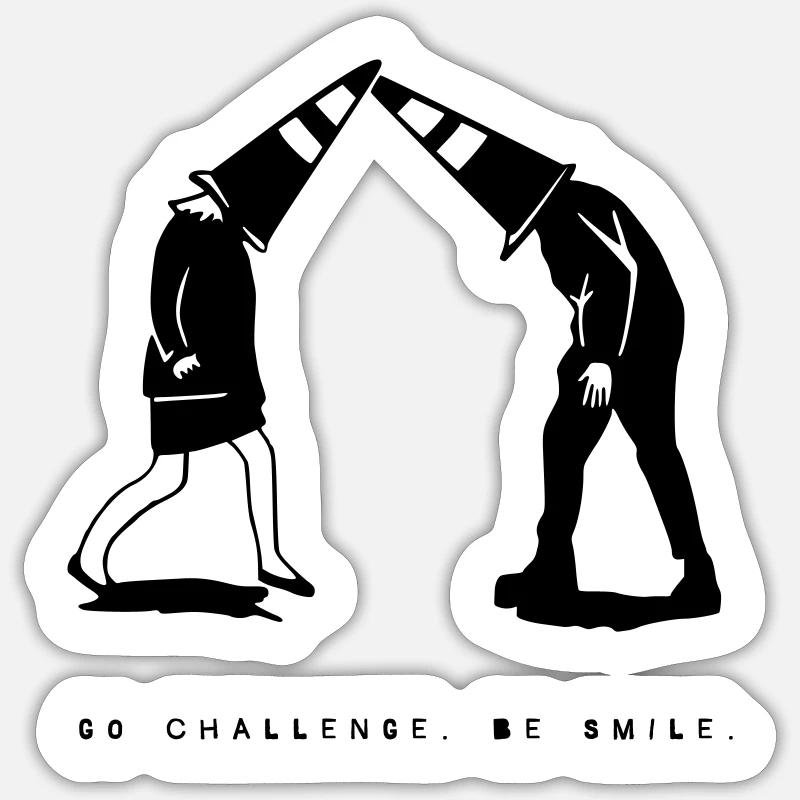 Restez idiot | parce que pourquoi pas Sticker taille S (10 x 10 cm)