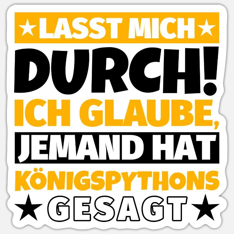 Königspythons Sticker Größe S (10 x 10 cm)