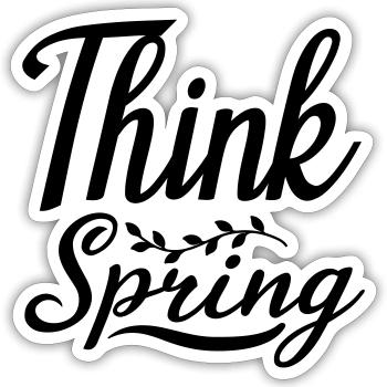 4 thing spring - Sticker size S (10 x 10 cm) - white matte - Front
