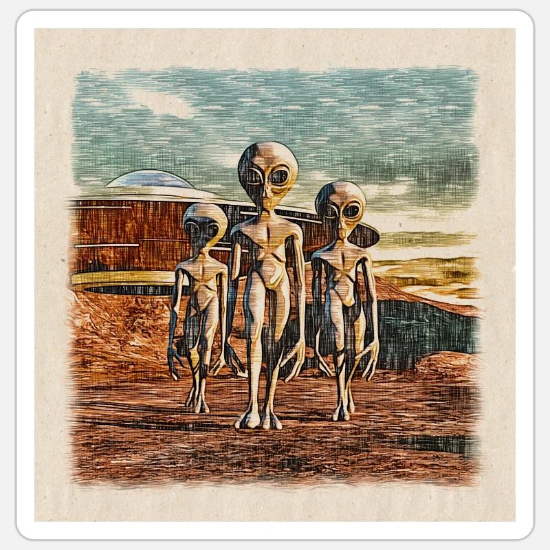 Aliens Sticker size S (10 x 10 cm)
