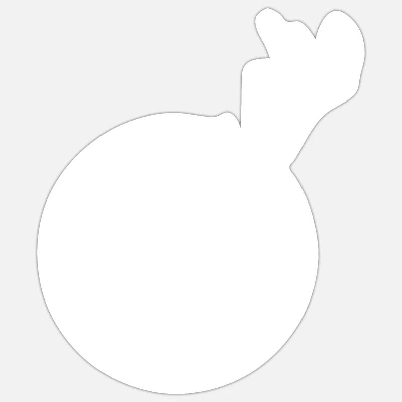 Cerf - Sticker taille S (10 x 10 cm) - blanc mat