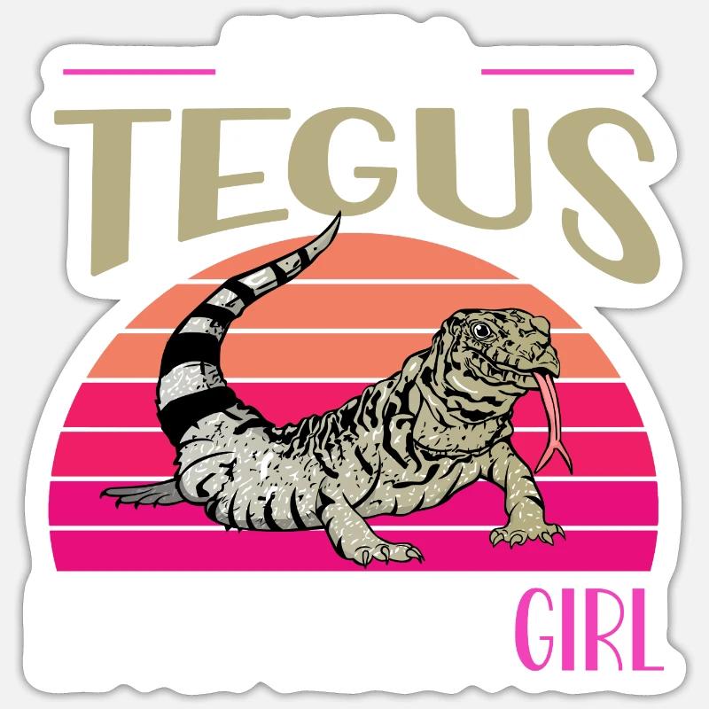 Tegu Lizard Reptile Herpetologist - Sticker size S (10 x 10 cm) - white matte