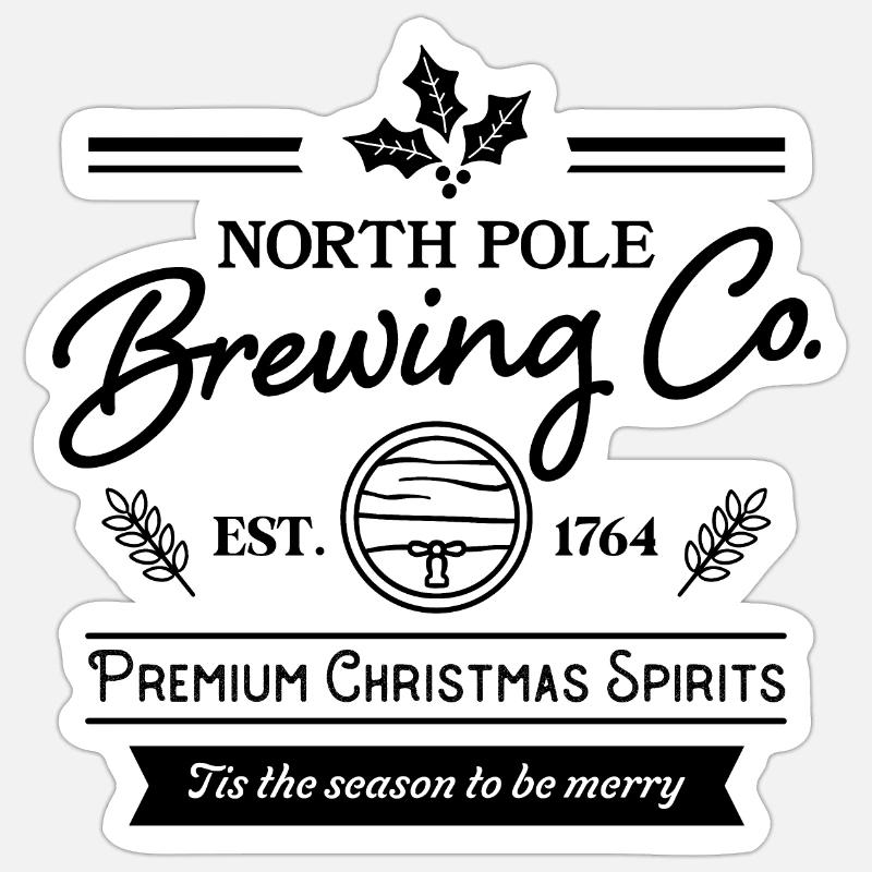 North Pole Brewing Co. - Sticker Größe S (10 x 10 cm) - Mattweiß