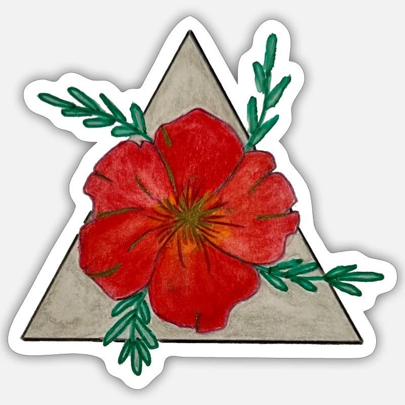 Fleur de l’amour Sticker taille S (10 x 10 cm)