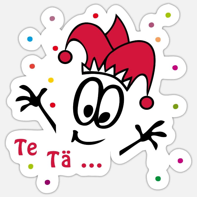 Fasching, Karneval, Konfetti Sticker Größe S (10 x 10 cm)