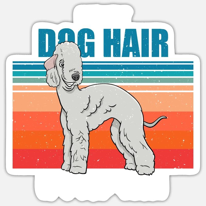 Bedlington Terrier - Sticker size S (10 x 10 cm) - white matte