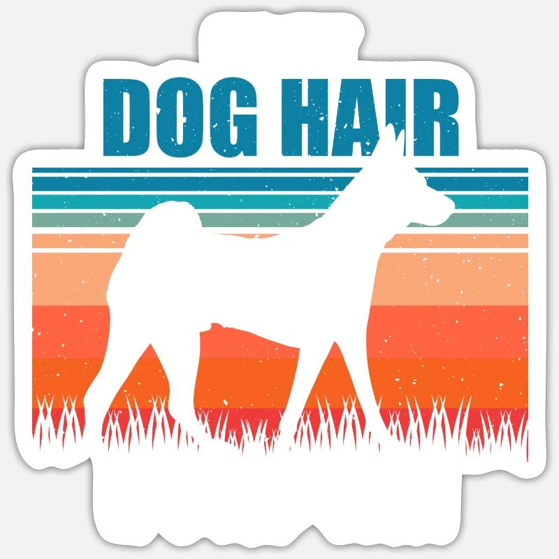 Basenji - Sticker taille S (10 x 10 cm) - blanc mat