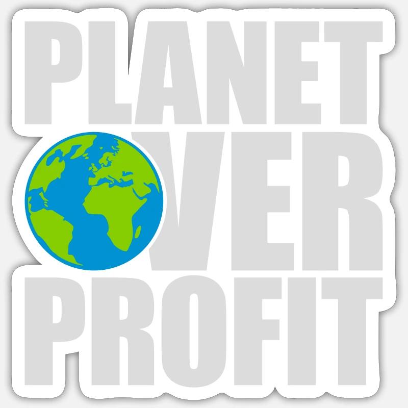 Planète sur le devis de profit Sticker taille S (10 x 10 cm)