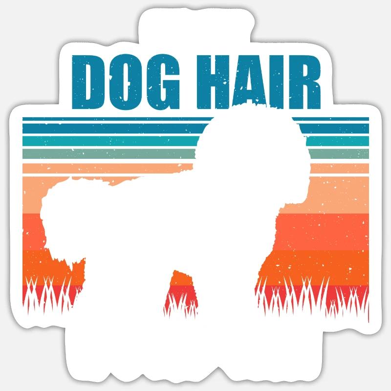 Bichon Frise - Sticker Größe S (10 x 10 cm) - Mattweiß
