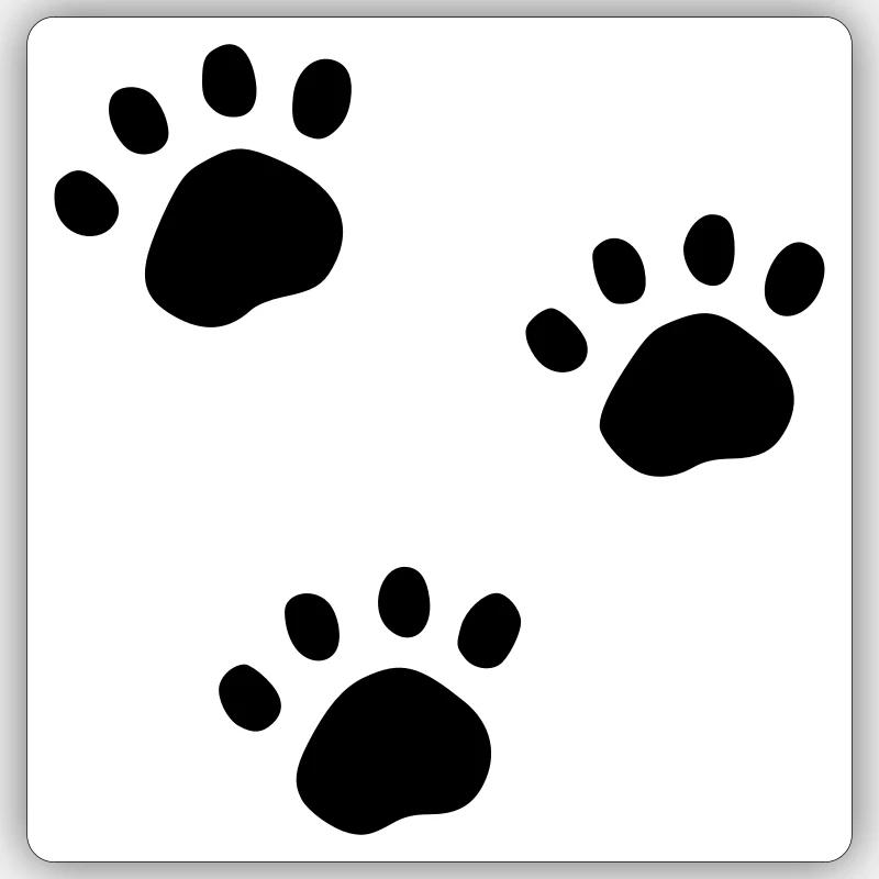 Traces - Sticker size S (10 x 10 cm) - white matte