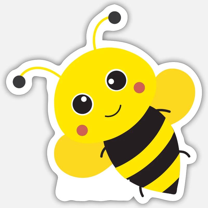 Bee Kind - Sticker size S (10 x 10 cm) - white matte