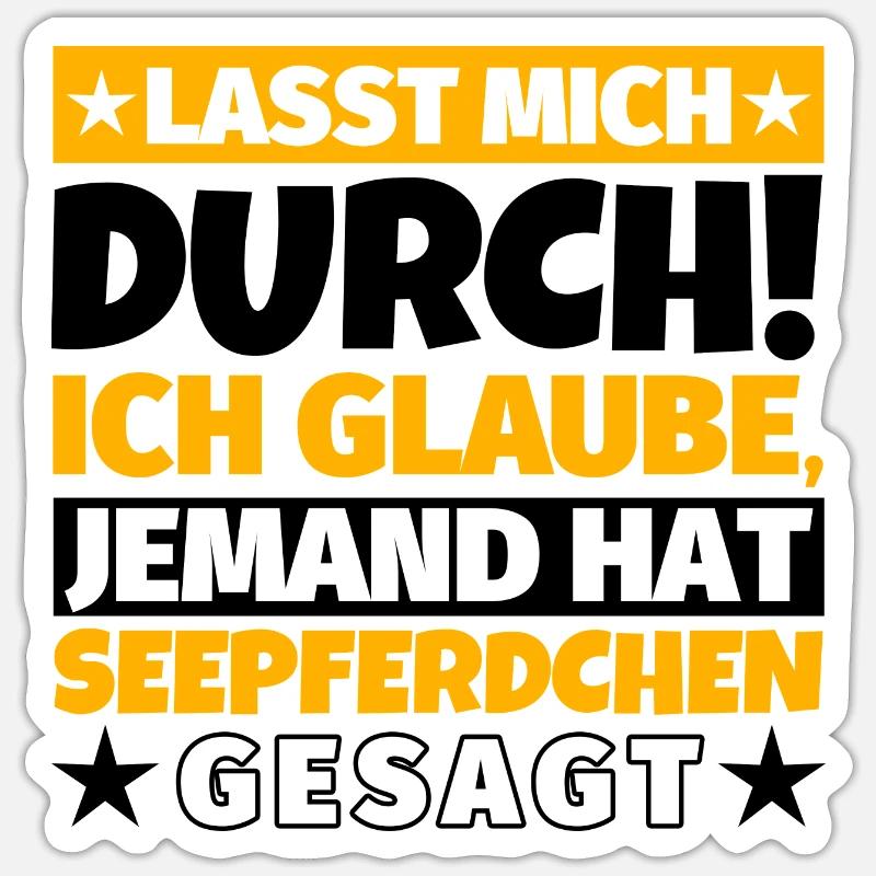 Seepferdchen - Sticker Größe S (10 x 10 cm) - Mattweiß