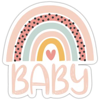 Baby Cute Rainbow - Sticker size S (10 x 10 cm) - white matte - Front